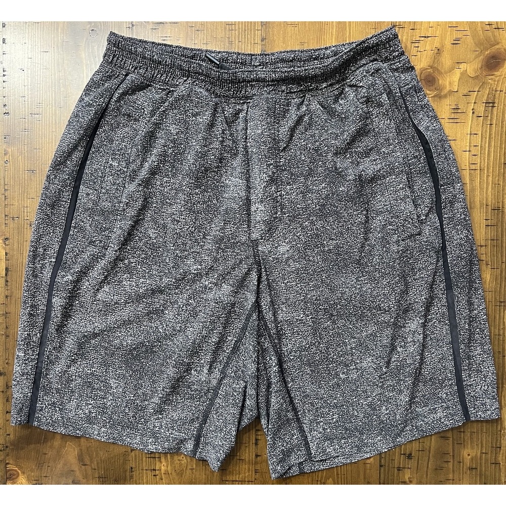 Lululemon Pace Breaker Short 9" Lined Mix Match Asphalt Gray Black Blue Mens M